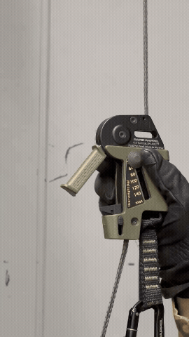 Rapid rappel friction mode in action