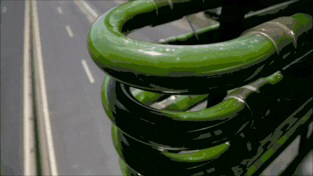 algae in a spiral photobioreactor