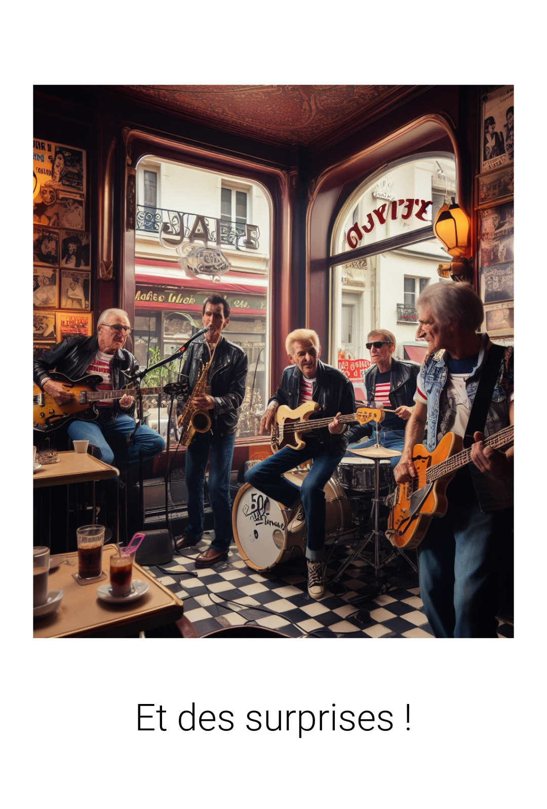 a group of people playing guitar and singing in a restaurant