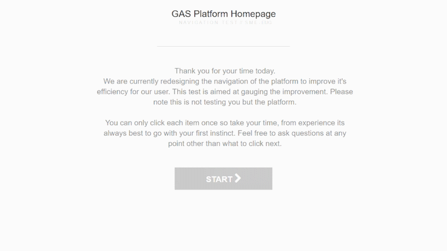 User testing with model