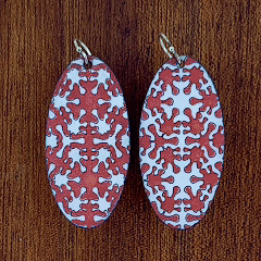 heathermackenzie.me, vitreous enamel, earrings, lasercut, handpainted