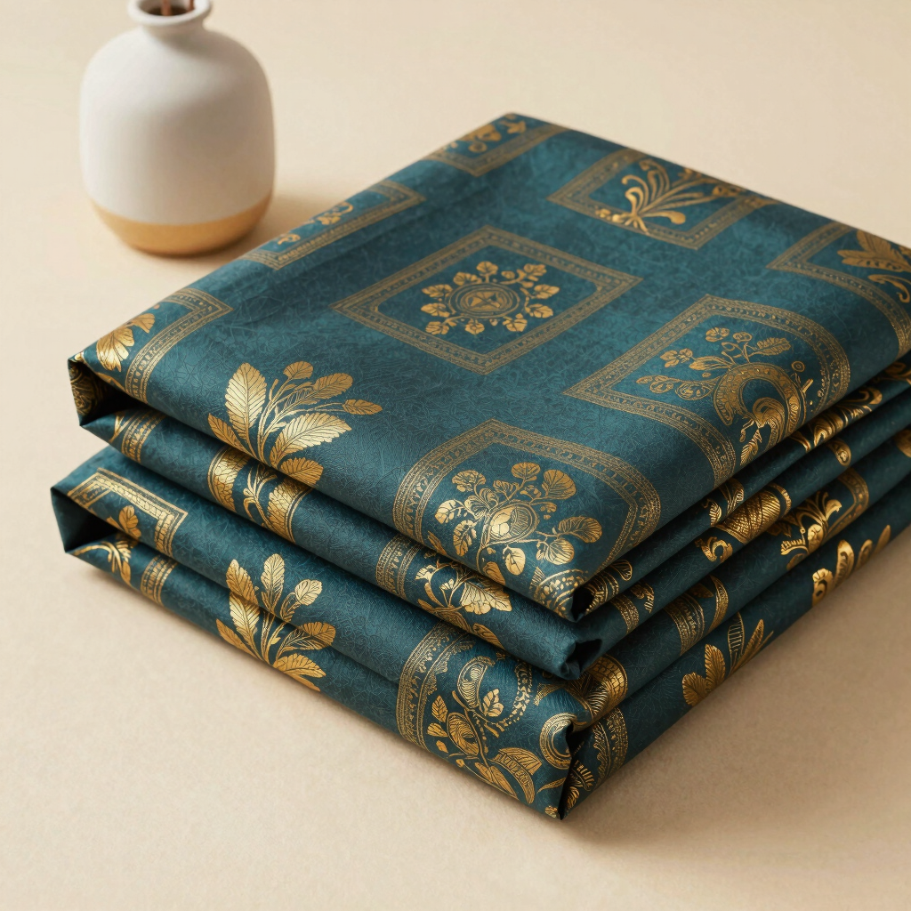 Royal Peacock Hand Block Printed Bedsheet