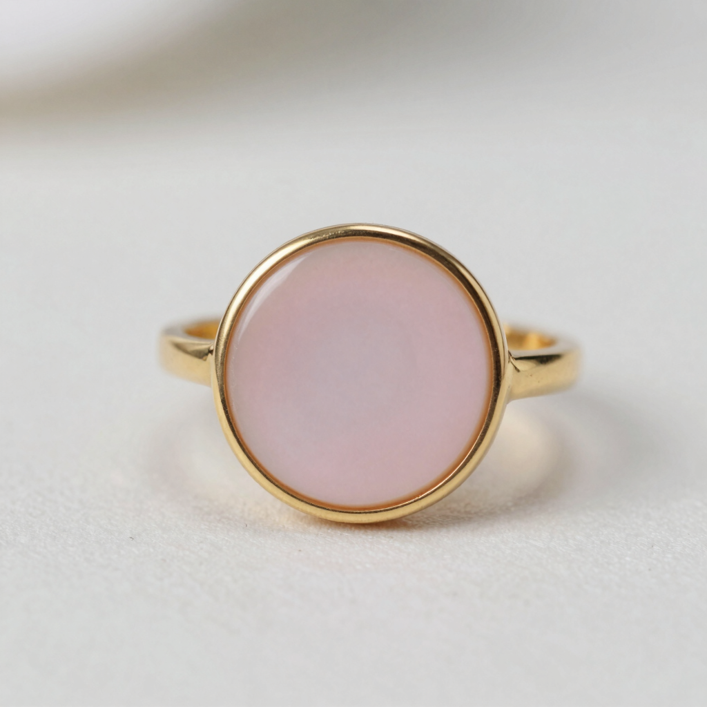Bague Ajustable Nacre Dorée