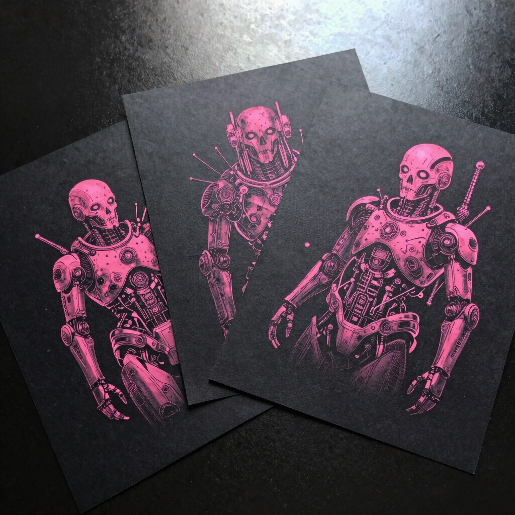 Neon Rust Art Print Set