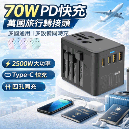 萬國轉接頭 Type-C快充 2500W 全球通用 旅行轉接頭 萬國插頭 出國轉換頭 旅行充電器