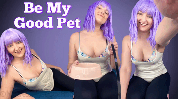Be My Good Pet gif with Domme Mistress Mystique Hoops