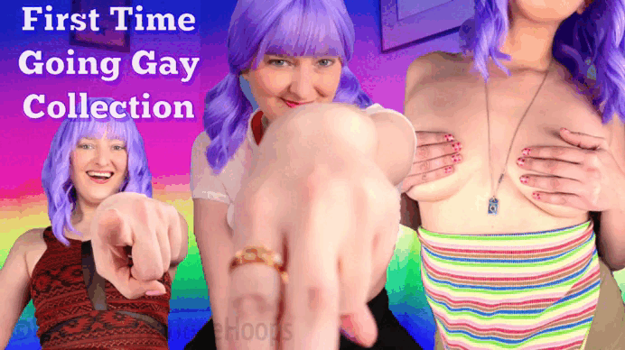 First Time Going Gay Collection gif with bisexual domme Mistress Mystique Hoops