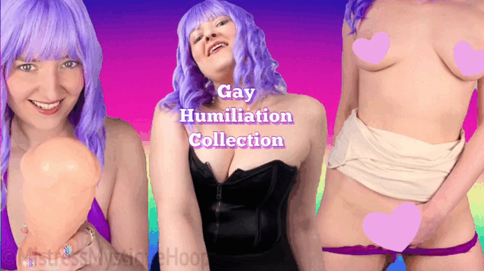Gay Humiliation Collection gif with bisexual Domme Mistress Mystique Hoops