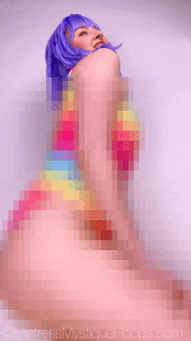 Sexy Mistress Stripping and Dancing Beta Censored gif with Femdom Mistress Mystique Hoops