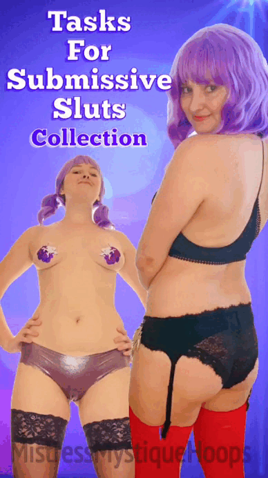 Tasks For Submissive Sluts Collection gif with Femdom Mistress Mystique Hoops