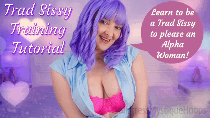 Trad Sissy Training Tutorial gif with Domme Mistress Mystique Hoops