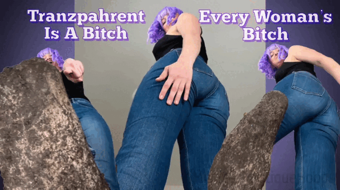Tranzpahrent Is A Bitch - Every Woman’s Bitch gif with Humiliatrix Mistress Mystique Hoops