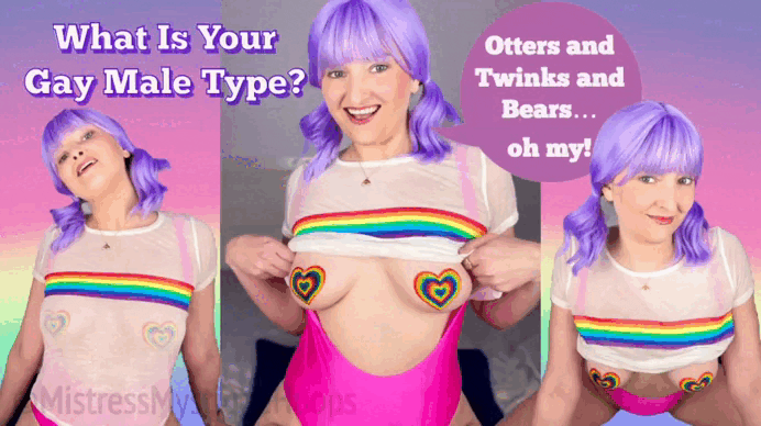 What Is Your Gay Male Type? gif with Femdom Mistress Mystique Hoops