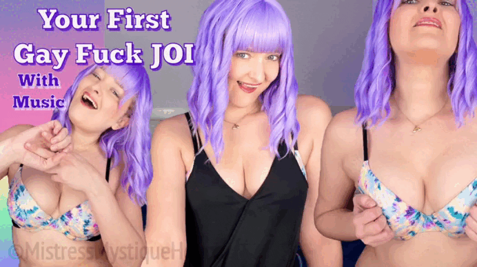 Your First Gay Fuck JOI With Music gif with Femdom Mistress Mystique Hoops