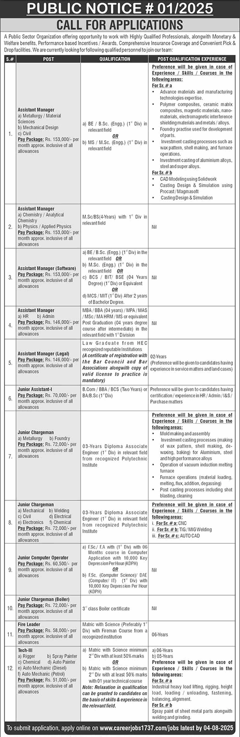 Public Sector Organization Jobs July 2025 – NDC / NESCOM Ad in The News