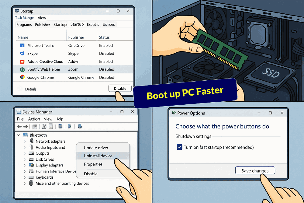 Ways to boot up computer faster