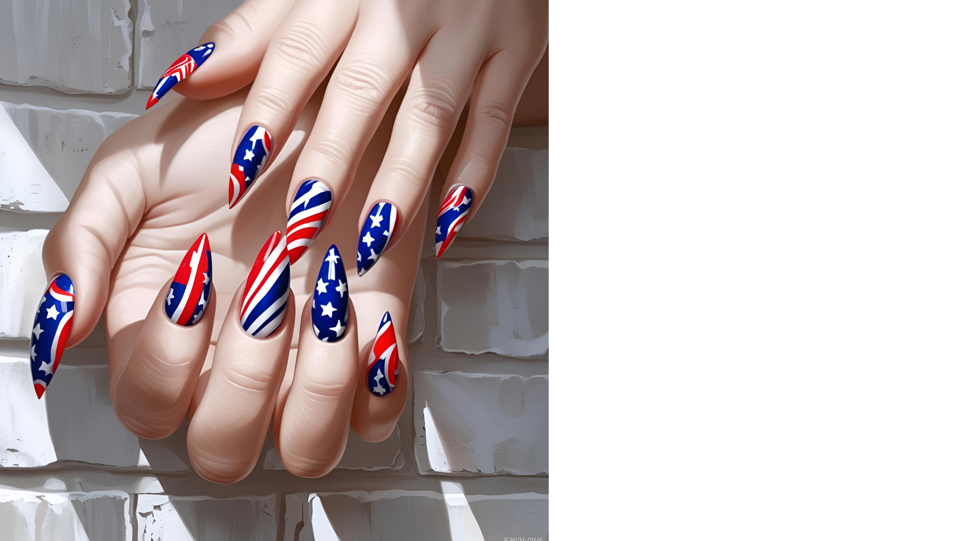 Flag Feature Nails