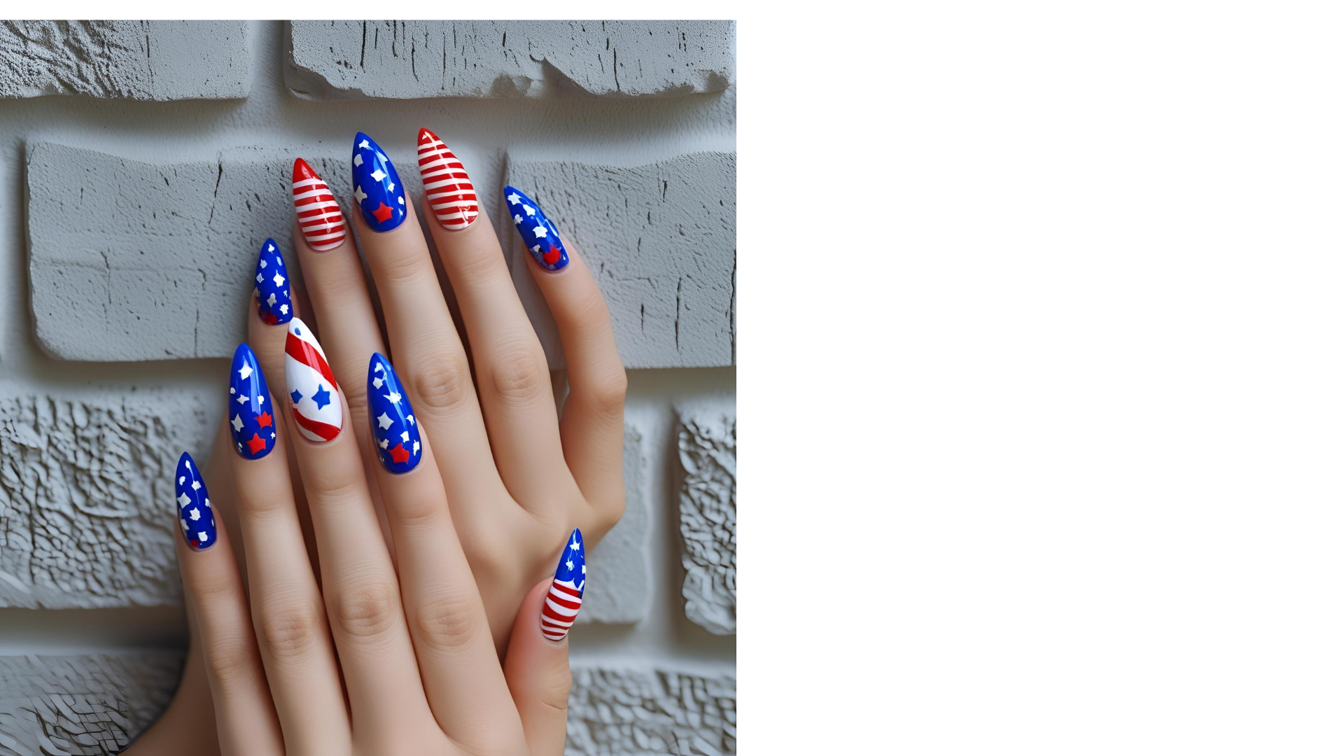 Dripping Flag-Inspired Nails