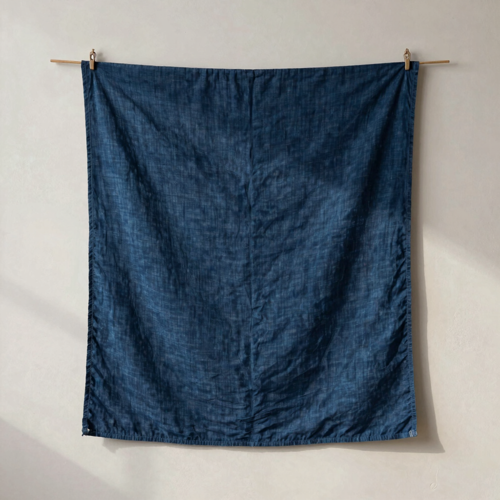 Tessuto Sacro in Lino Indigo