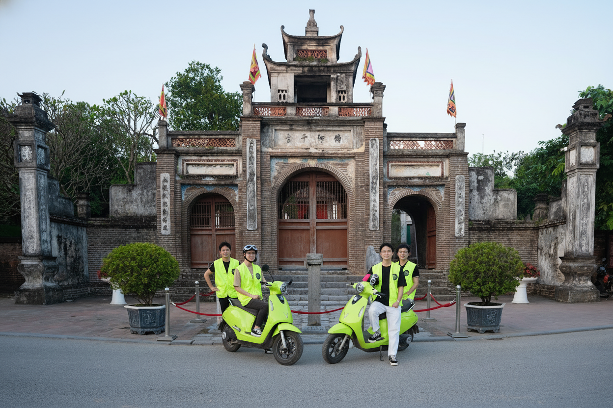 Hanoi things to do eco scooter tour to Co Loa countryside