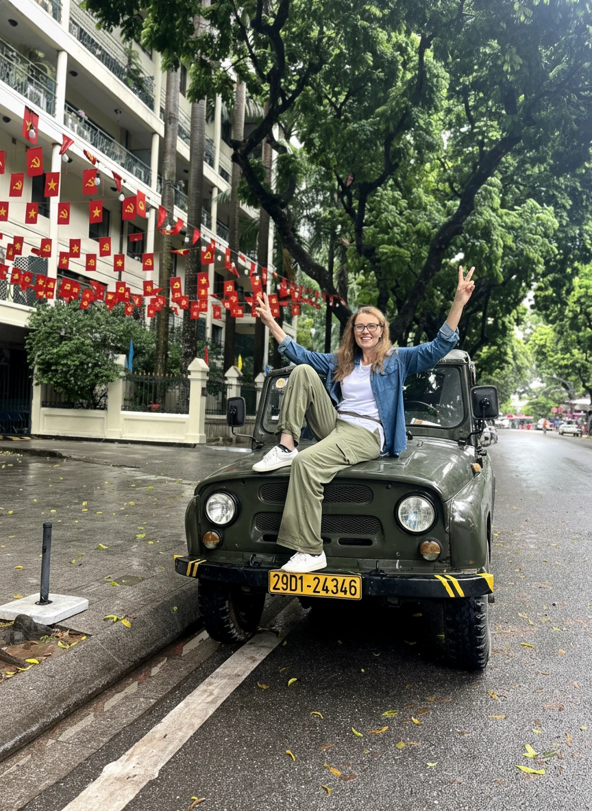 Hanoi Jeep City Tour with local guides in Hanoi