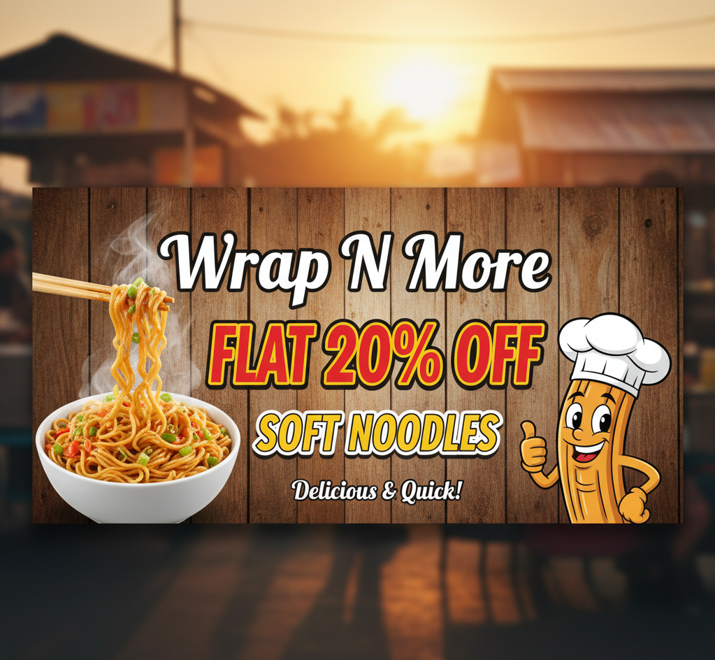 AI generated promotional voucher for a bakery, shown on a phone.