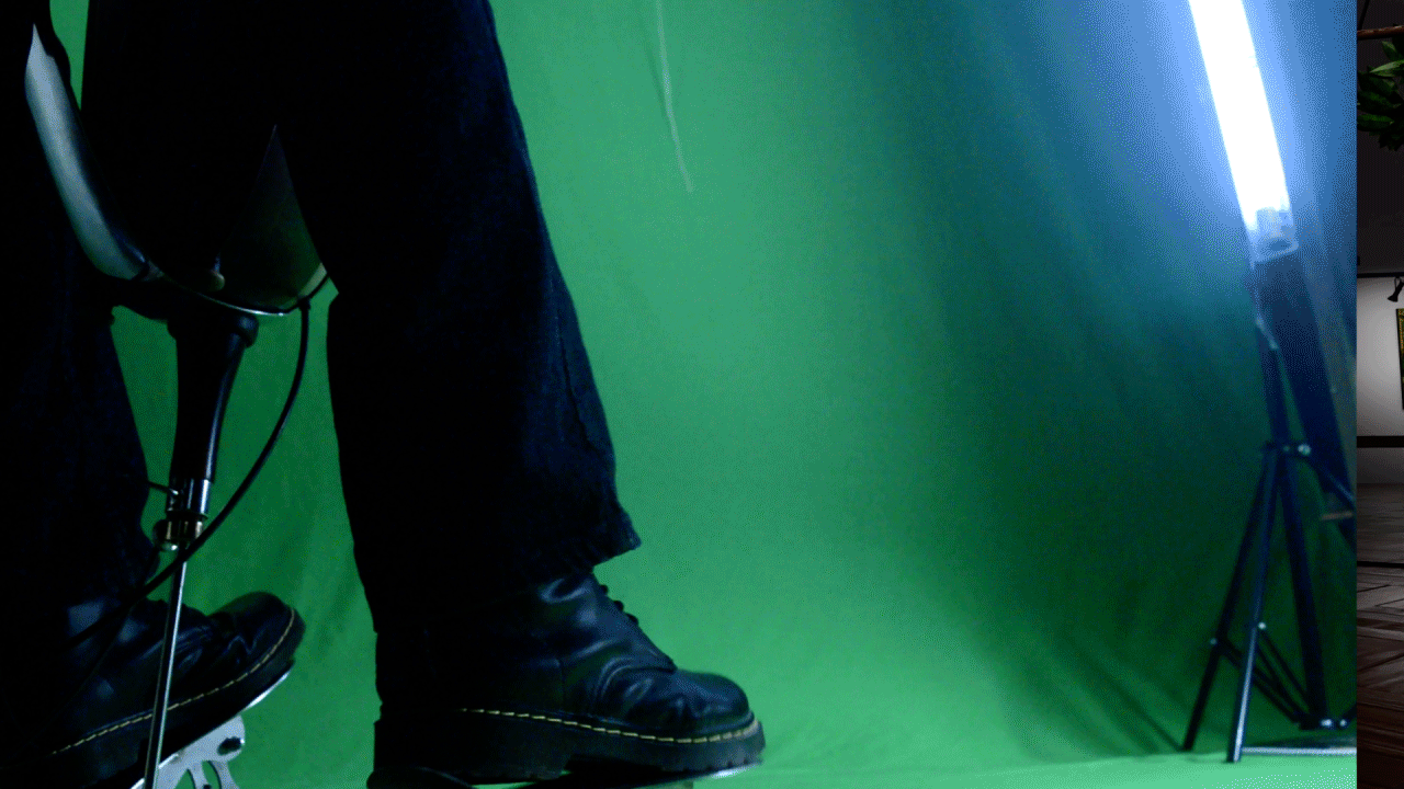 Übergang vom Greenscreen zum endgültigen Bild in Sexy Shadows