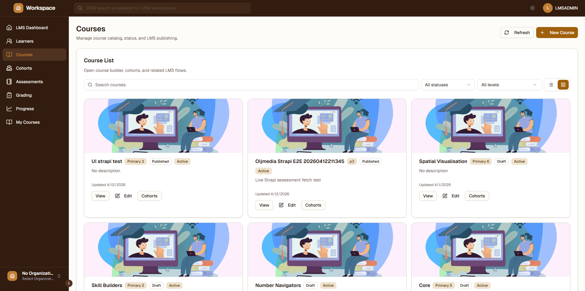 Course Builder Interface