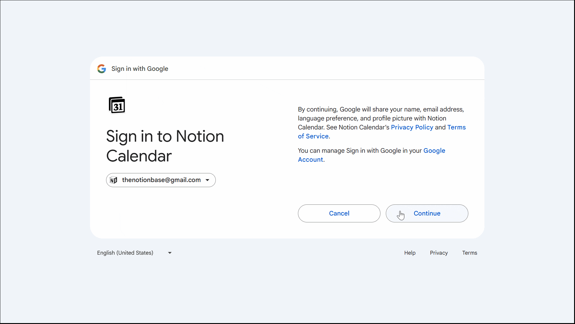 Notion Calendar Sign In