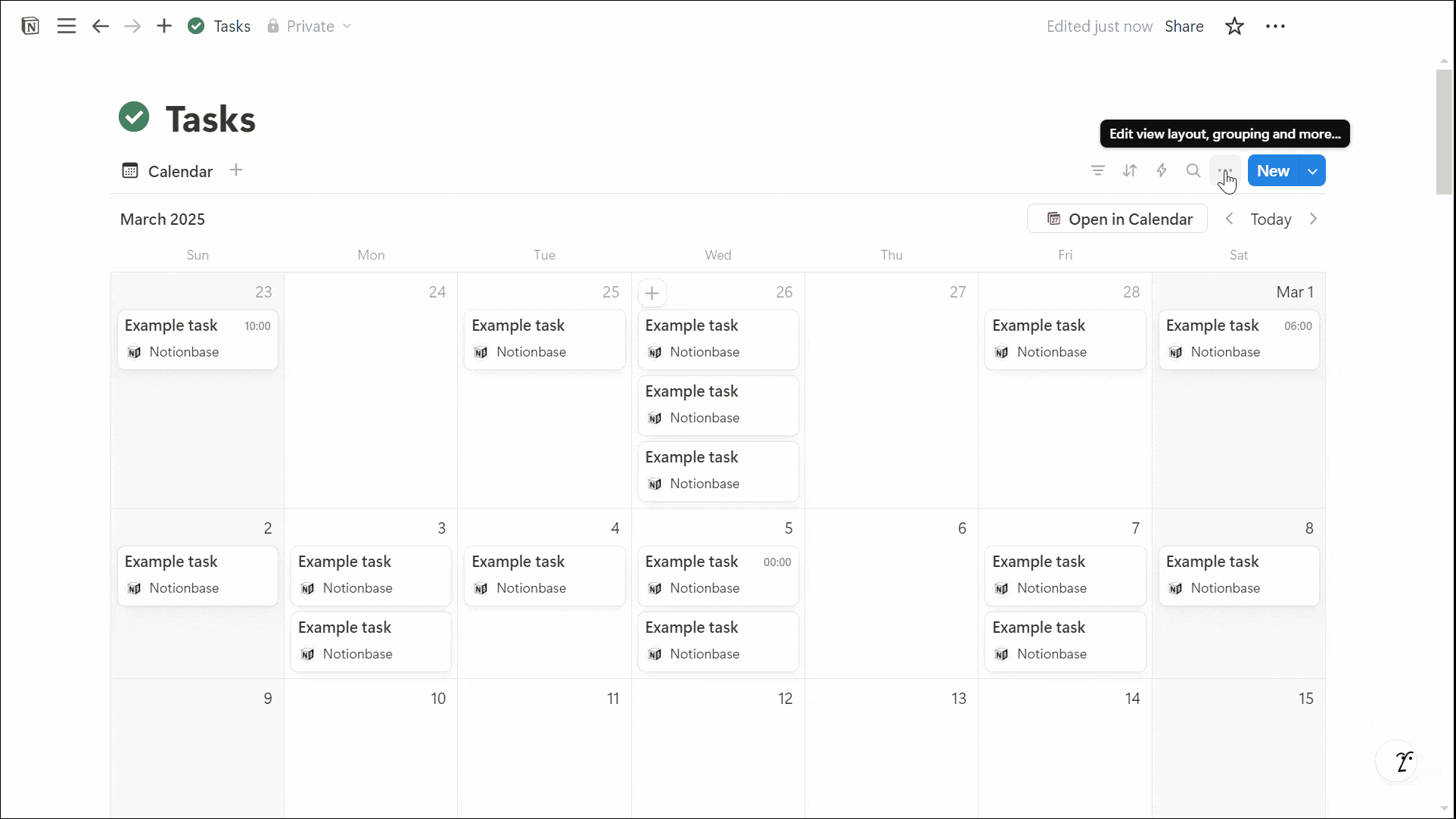 Notion Calendar View Property Display