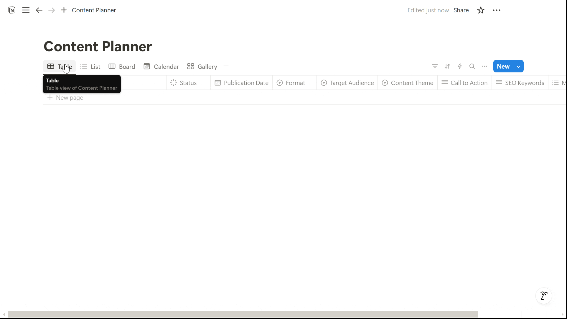 Notion Database Views