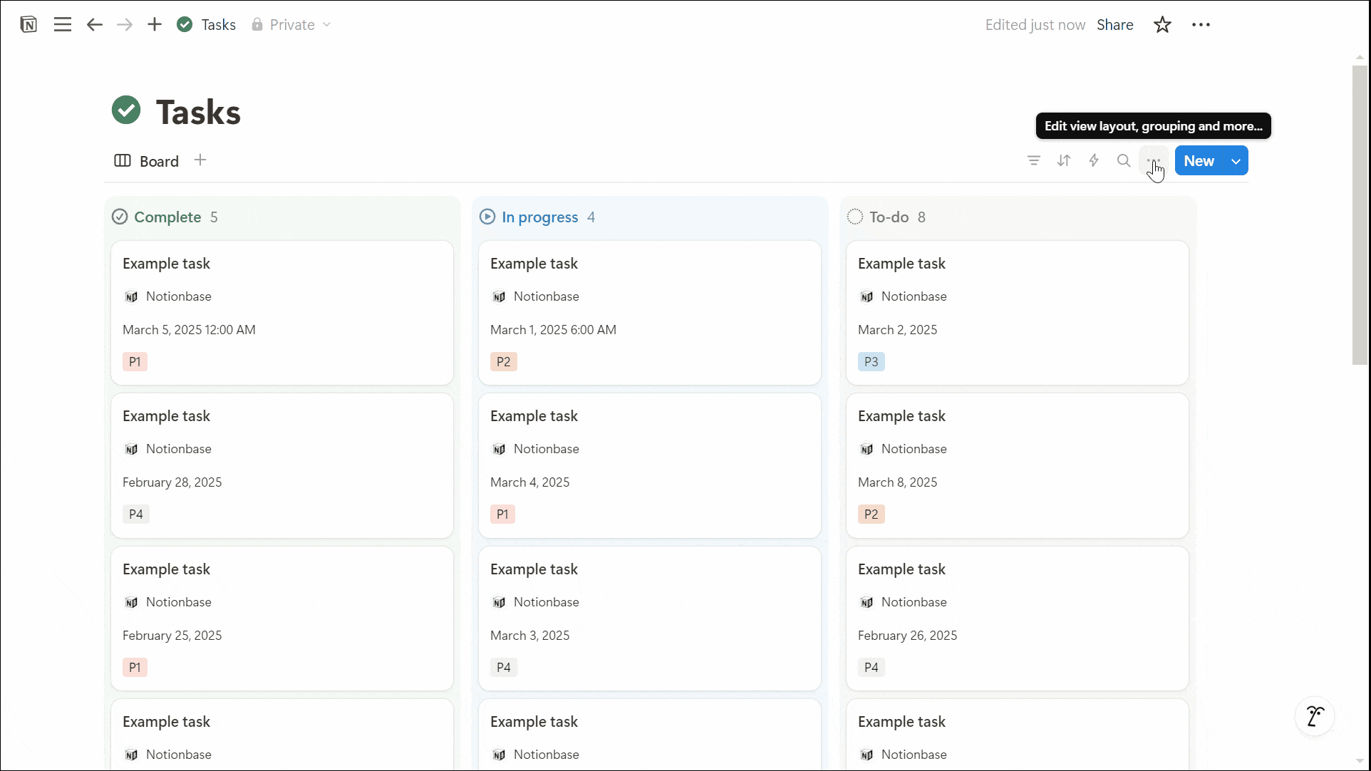 Notion Group Parameters Modification