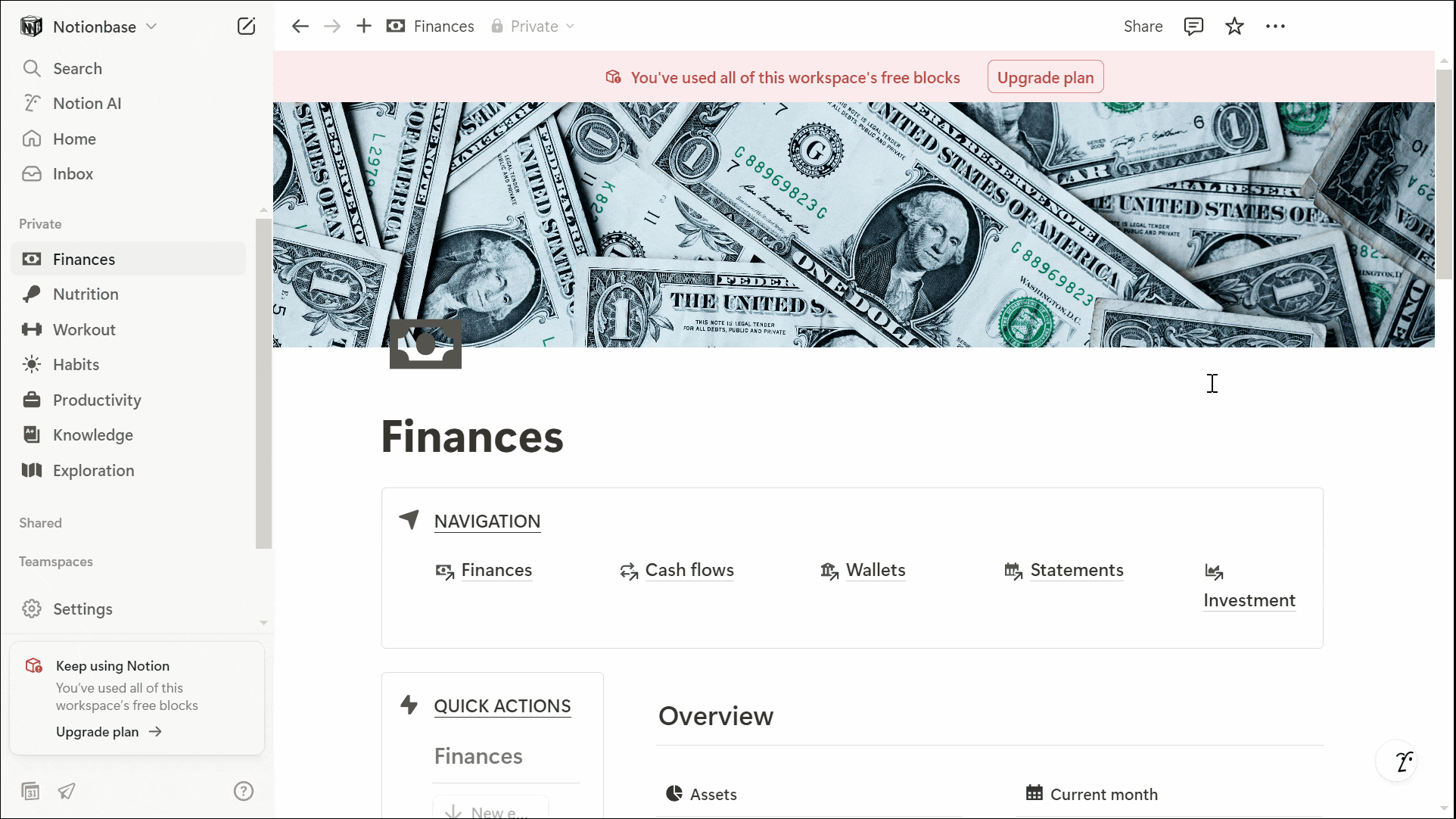 Notion Page Addition to Favorites Sidebar Section