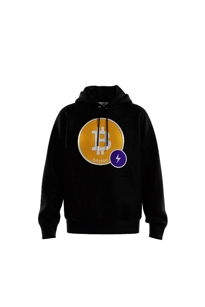 Hoodie Bitshirt Logo Bitcoin 100% en Silicone. 