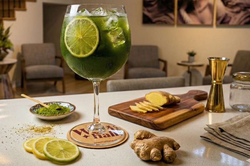 Ginger Matcha Refresh — Bar Café We Hall Beauty