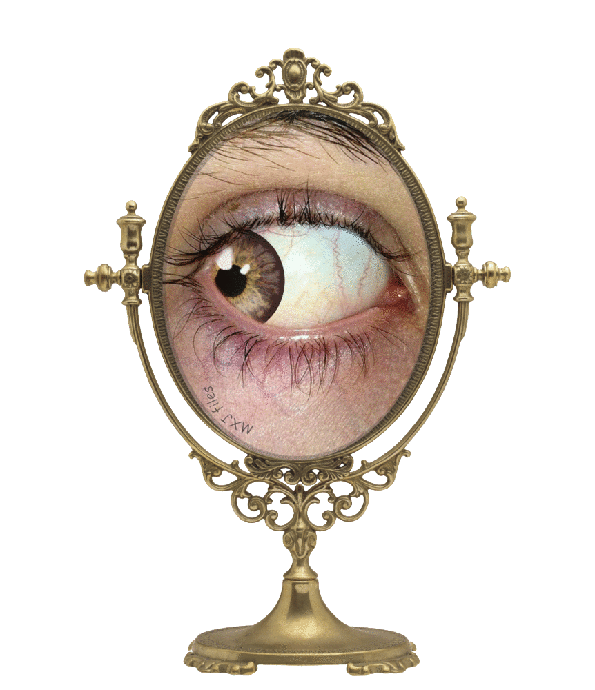 eyeball in a mirror gif