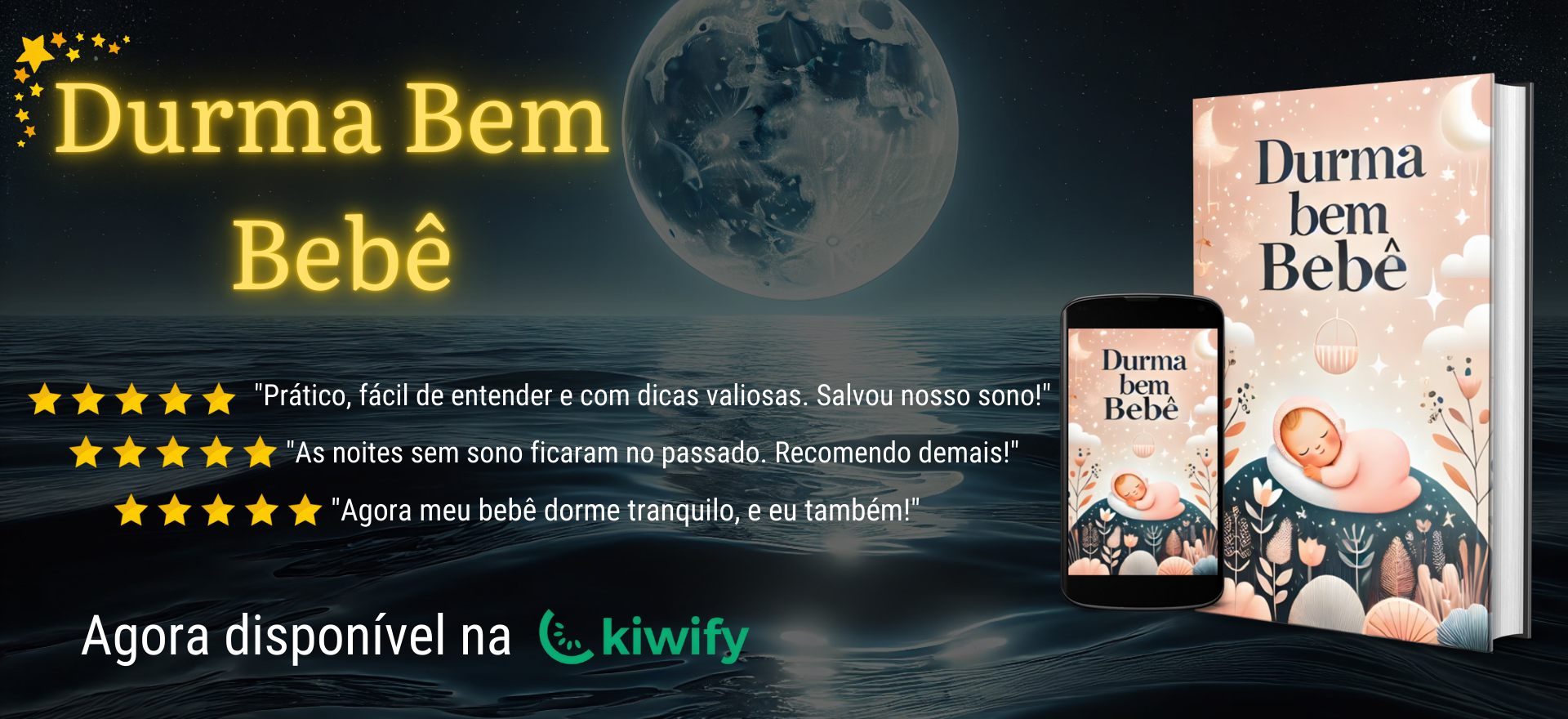 E-book Durma Bem Bebê - Capa mostrando um bebê dormindo tranquilamente