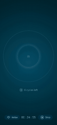 Guided breathing animation