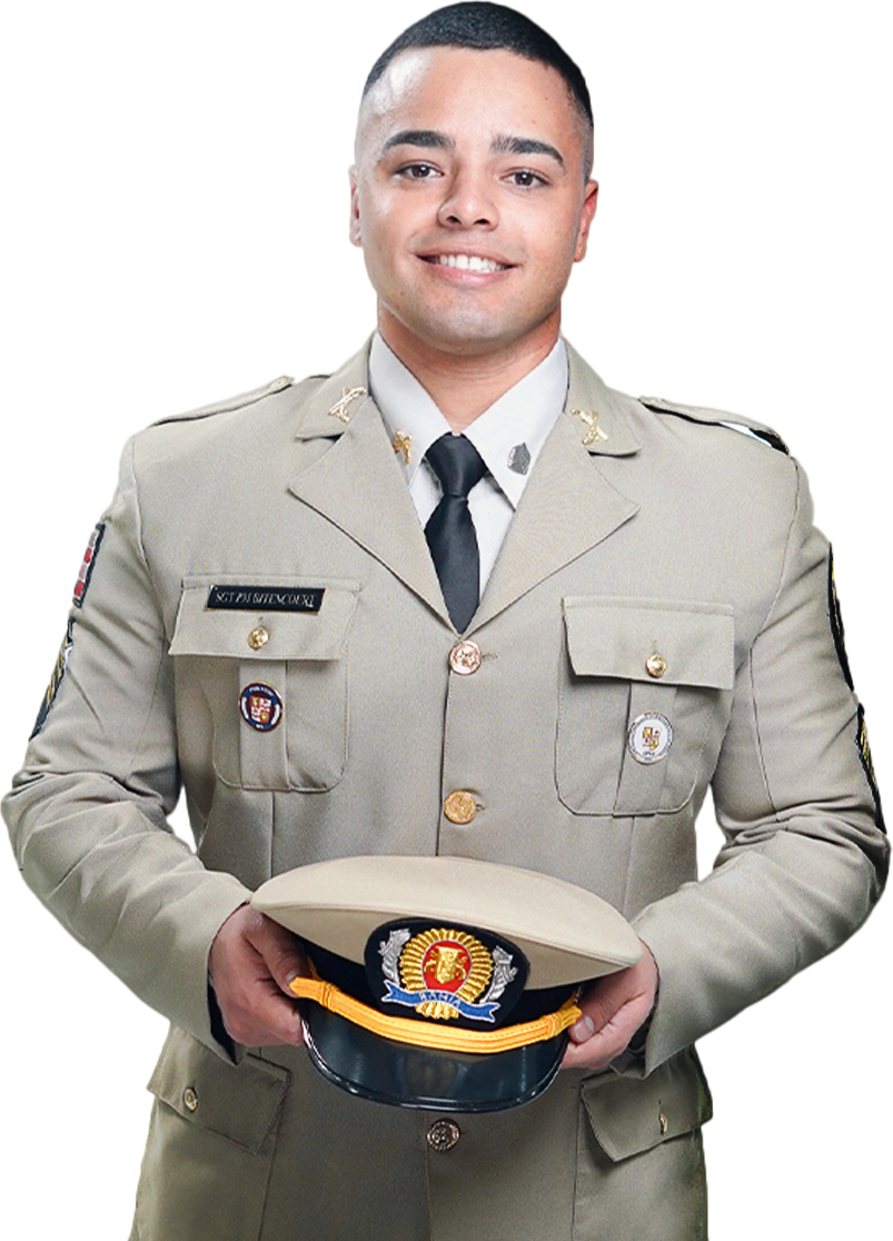Foto de perfil do formando em uniforme de gala