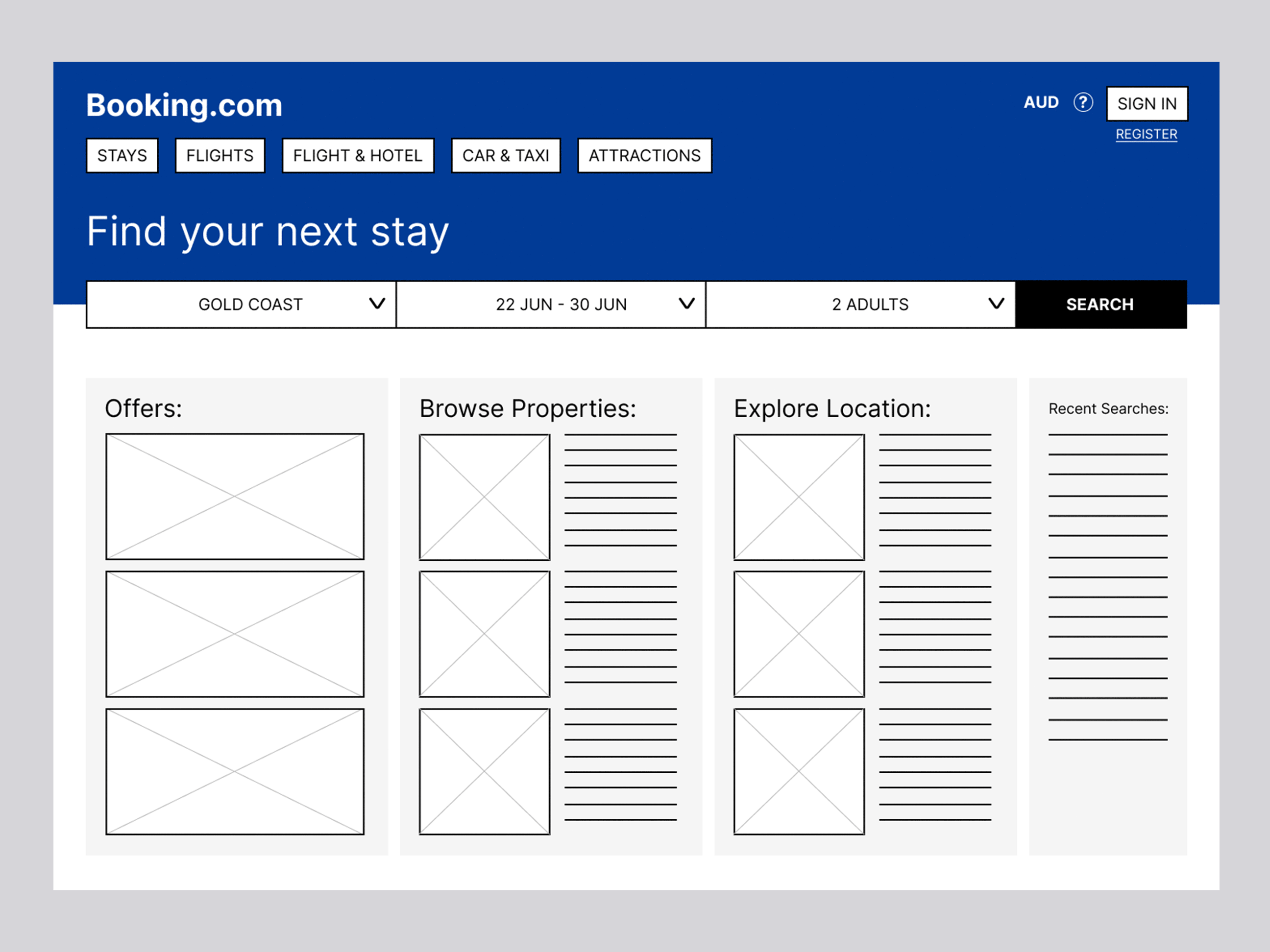 UX Project medium-fidelity prototype