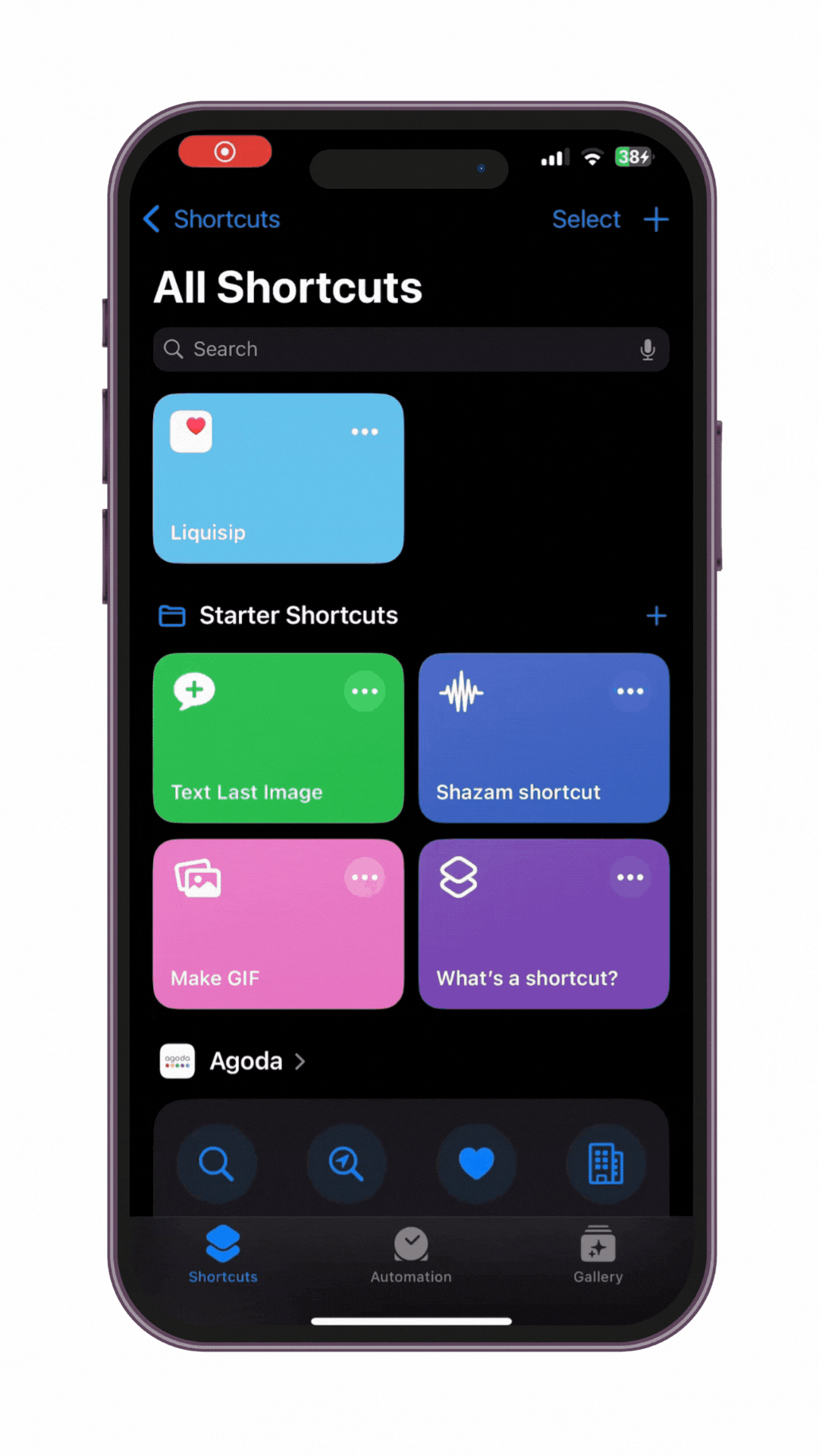 Creating a custom ios shortcut for liquisip smart water bottle