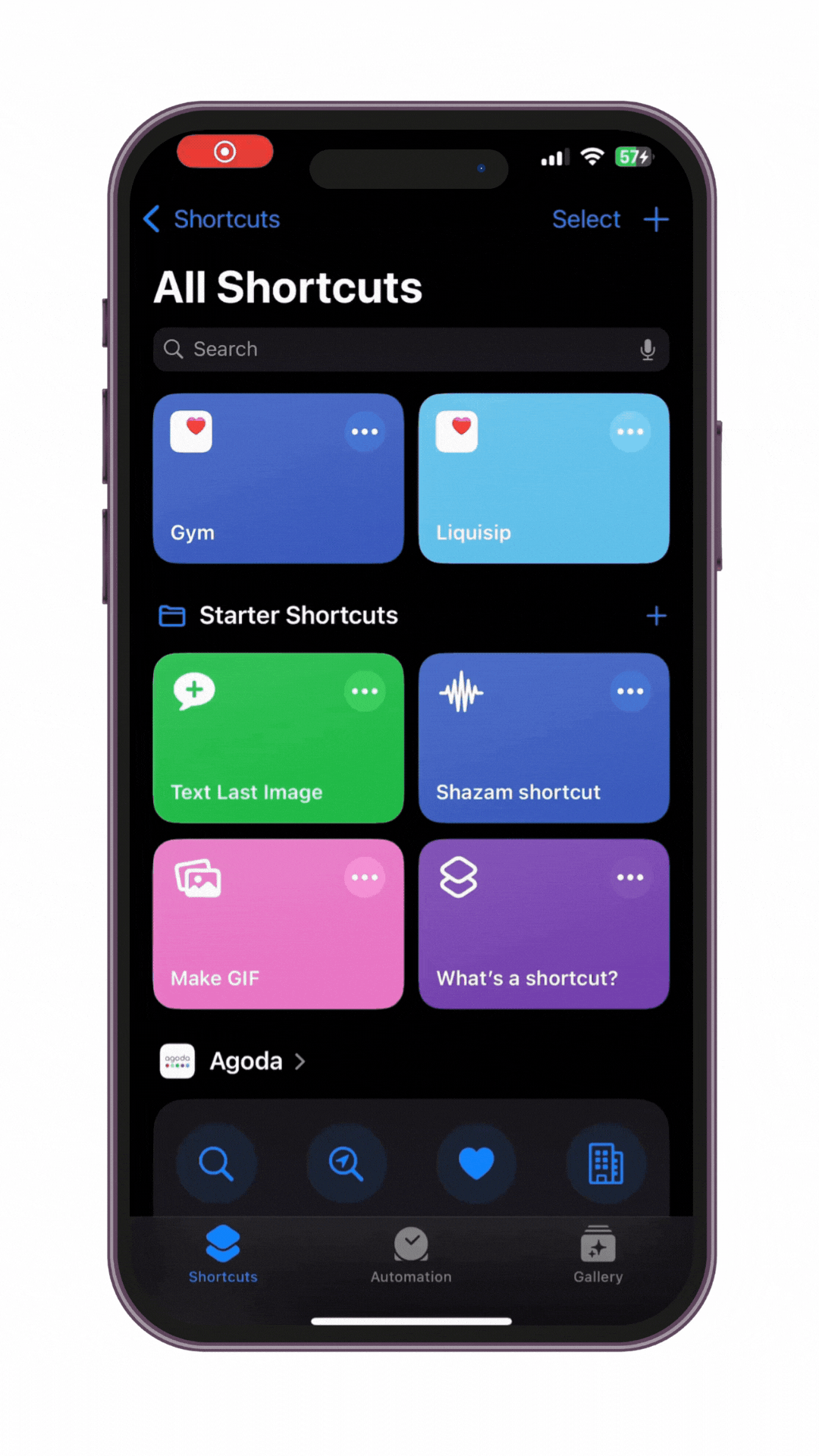 shows ho tho add a new automation to work with liquisip bottle