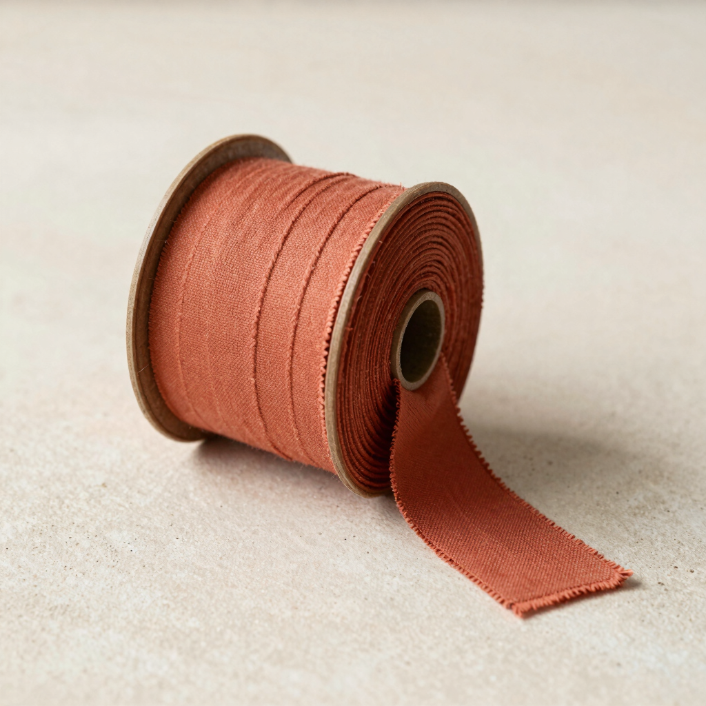 Terracotta Linen Ribbon