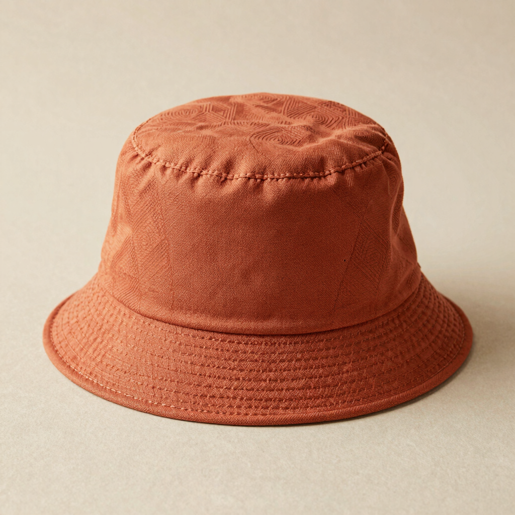 Bucket Hat Tenun Terracotta