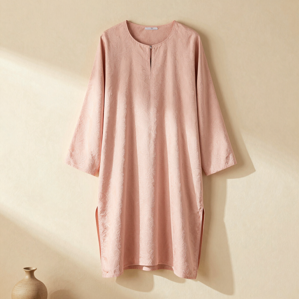 Yasmin Blush Jacquard Tunic
