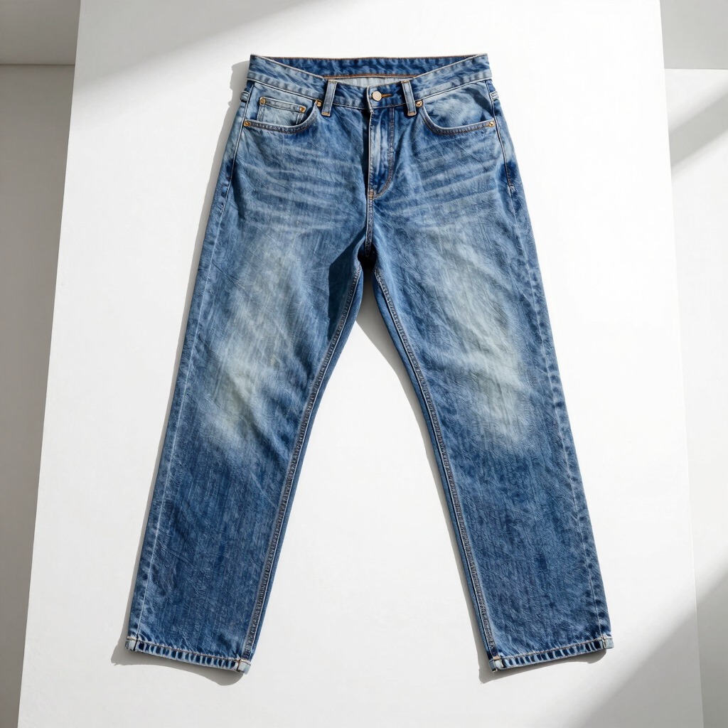 Acid-Wash Wide Leg Denim
