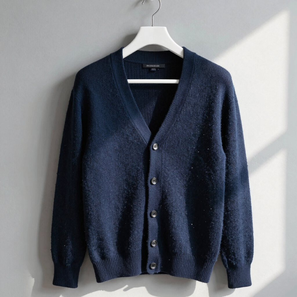 Rib-Knitted Cotton Cardigan