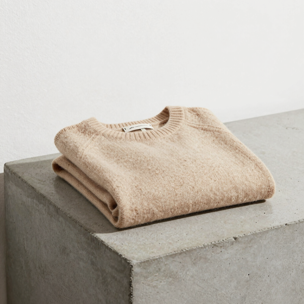 Kids' Brushed Cashmere Crewneck