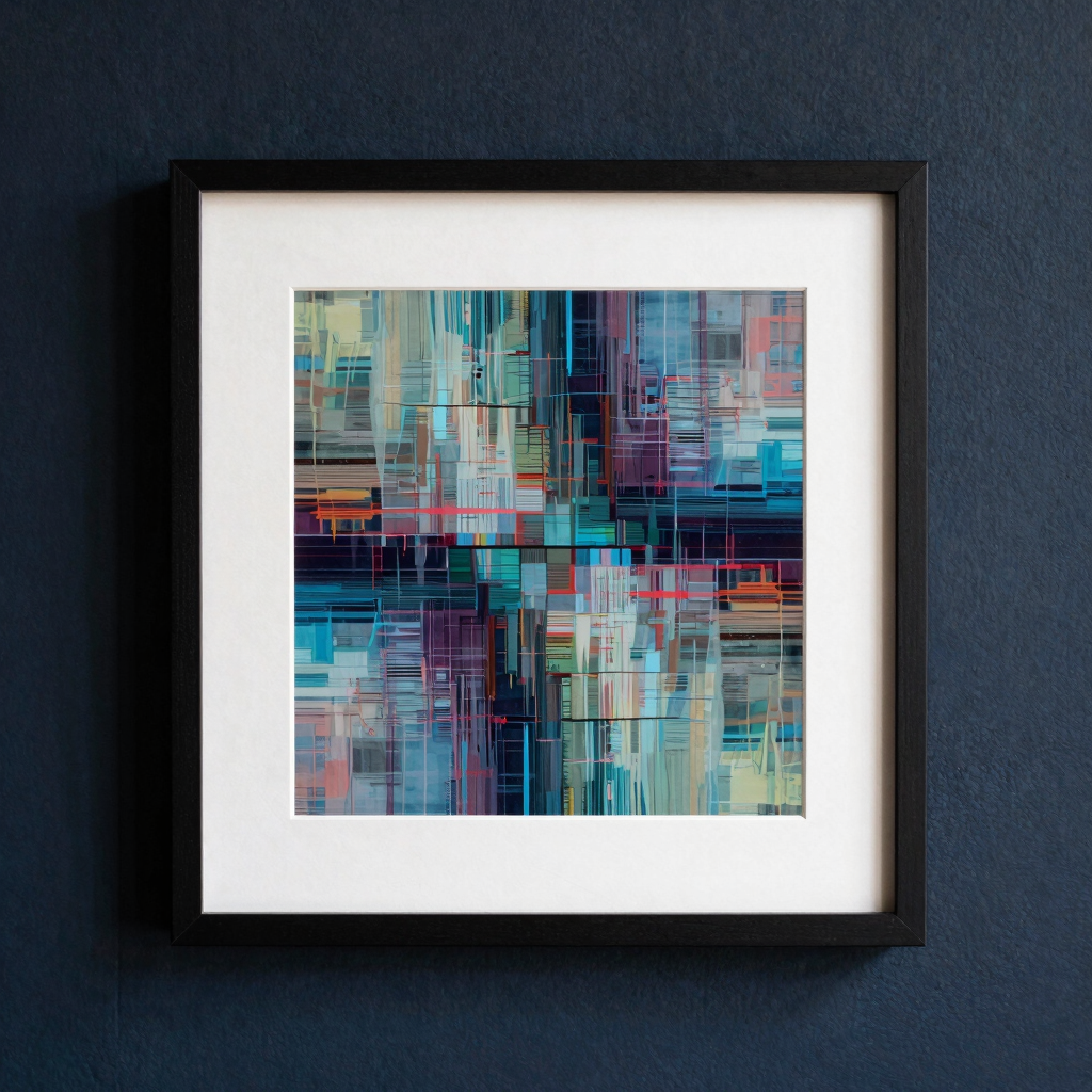 Cobalt Glitch No. 1 Fine Art Print