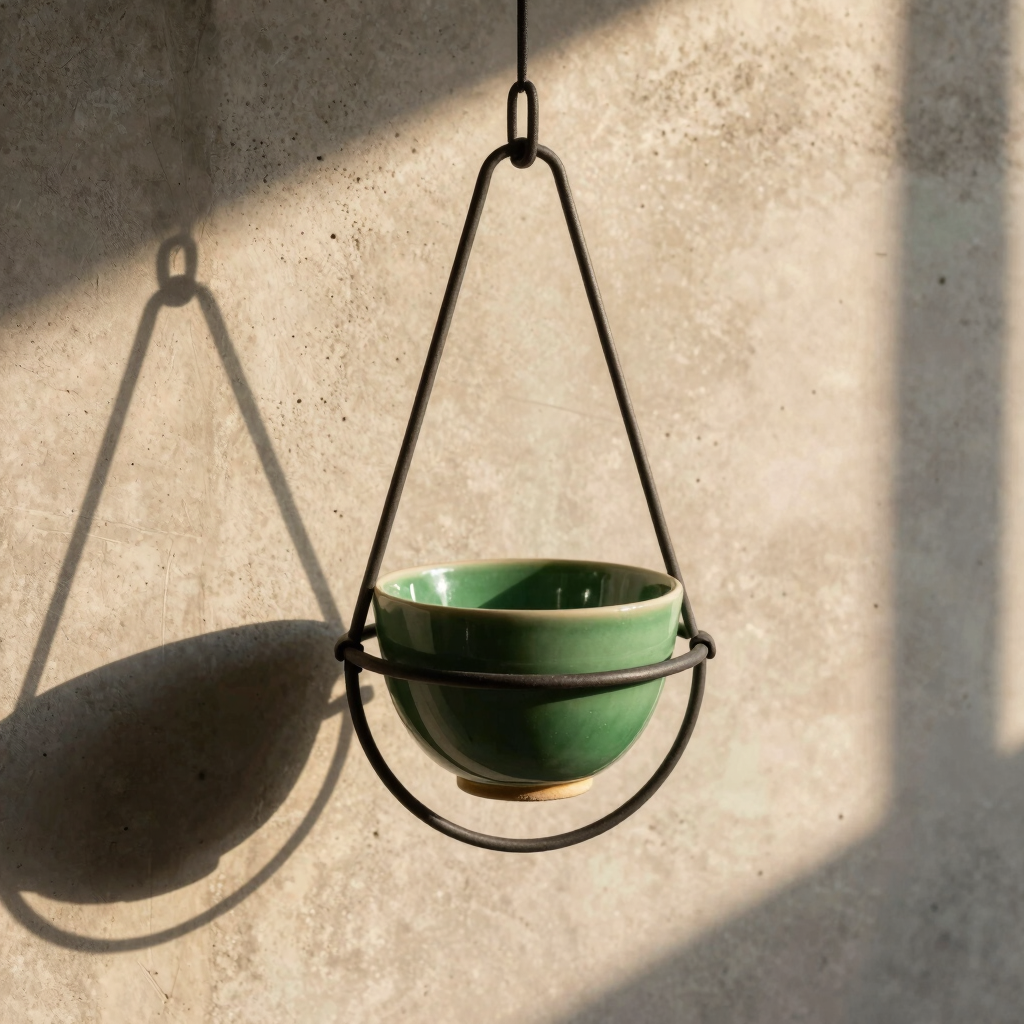 Segmented Iron Hanging Planter